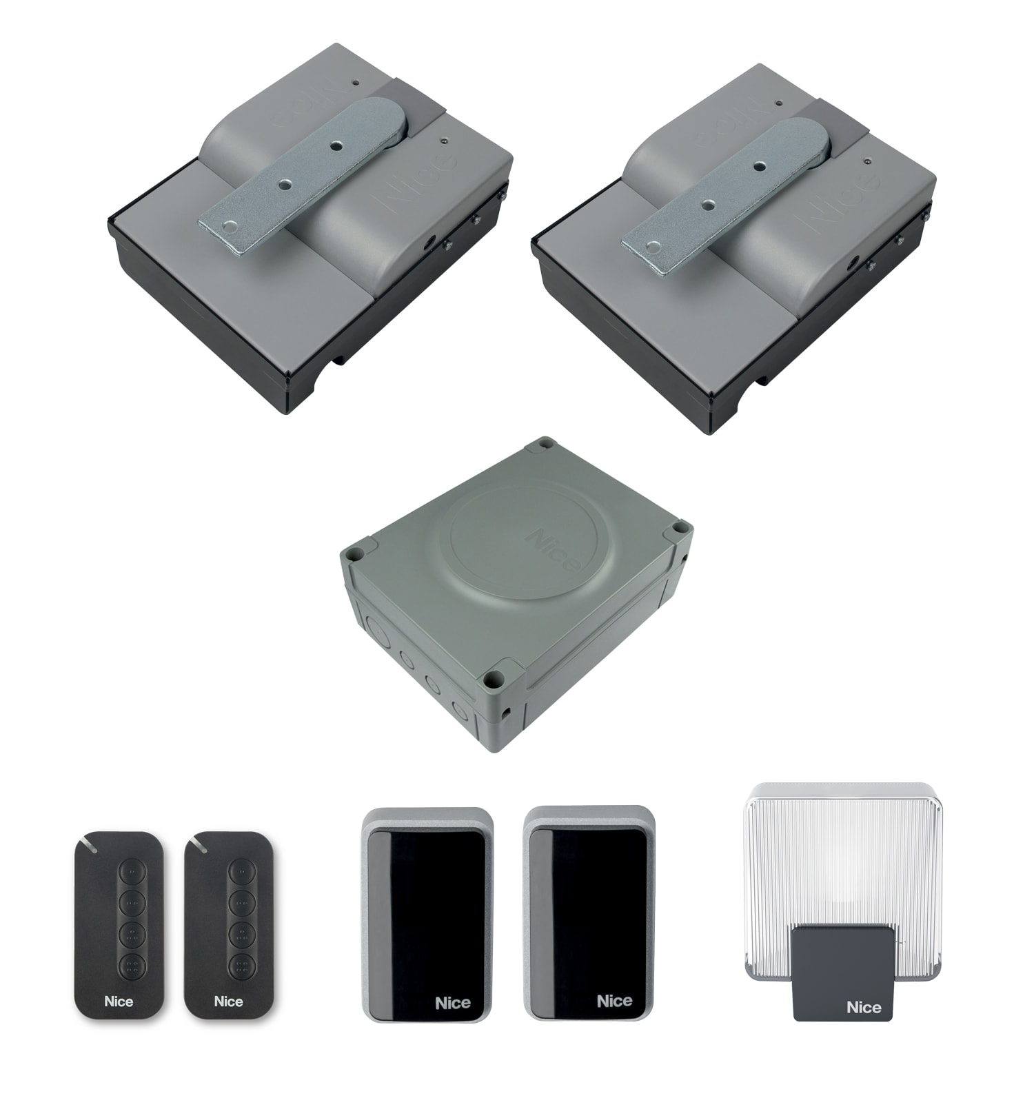 Nice - Kit portail battant technologie bidirectionnelle jusqu'à 2,3 m par vantail