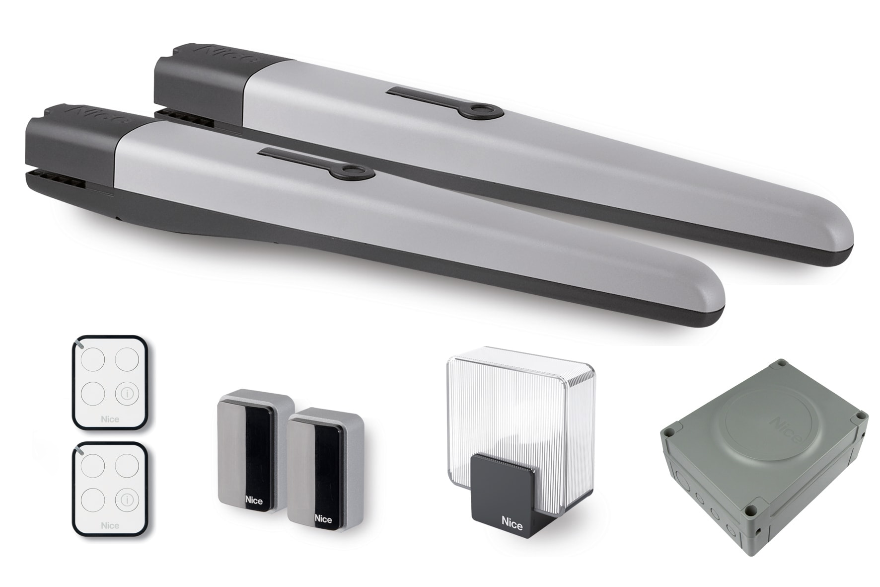 Nice - Kit portail battant 3m/500kg par vantail, bidirectionnel