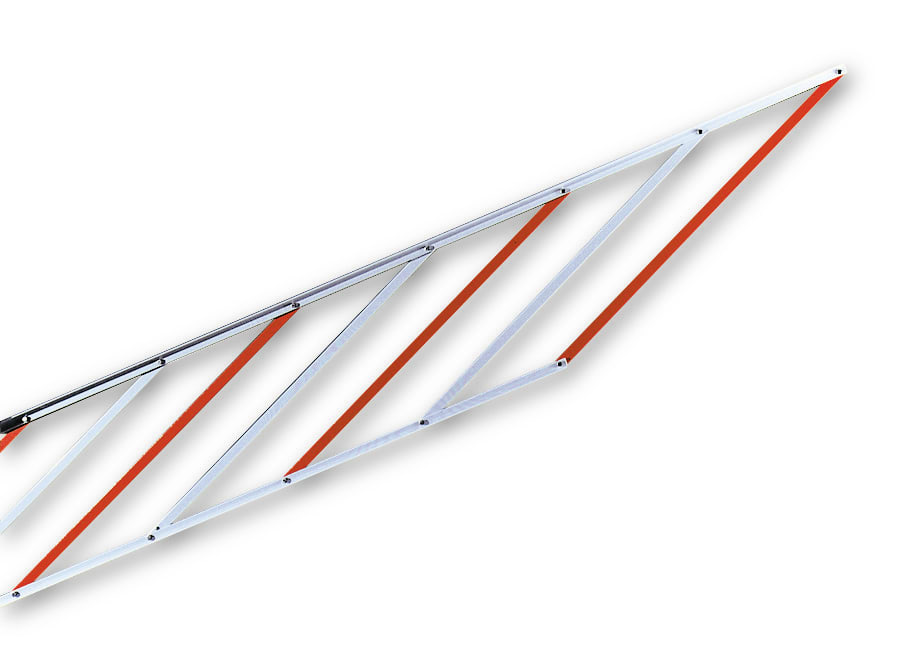Nice - Peigne articulé sous lisse en aluminium de 2 m