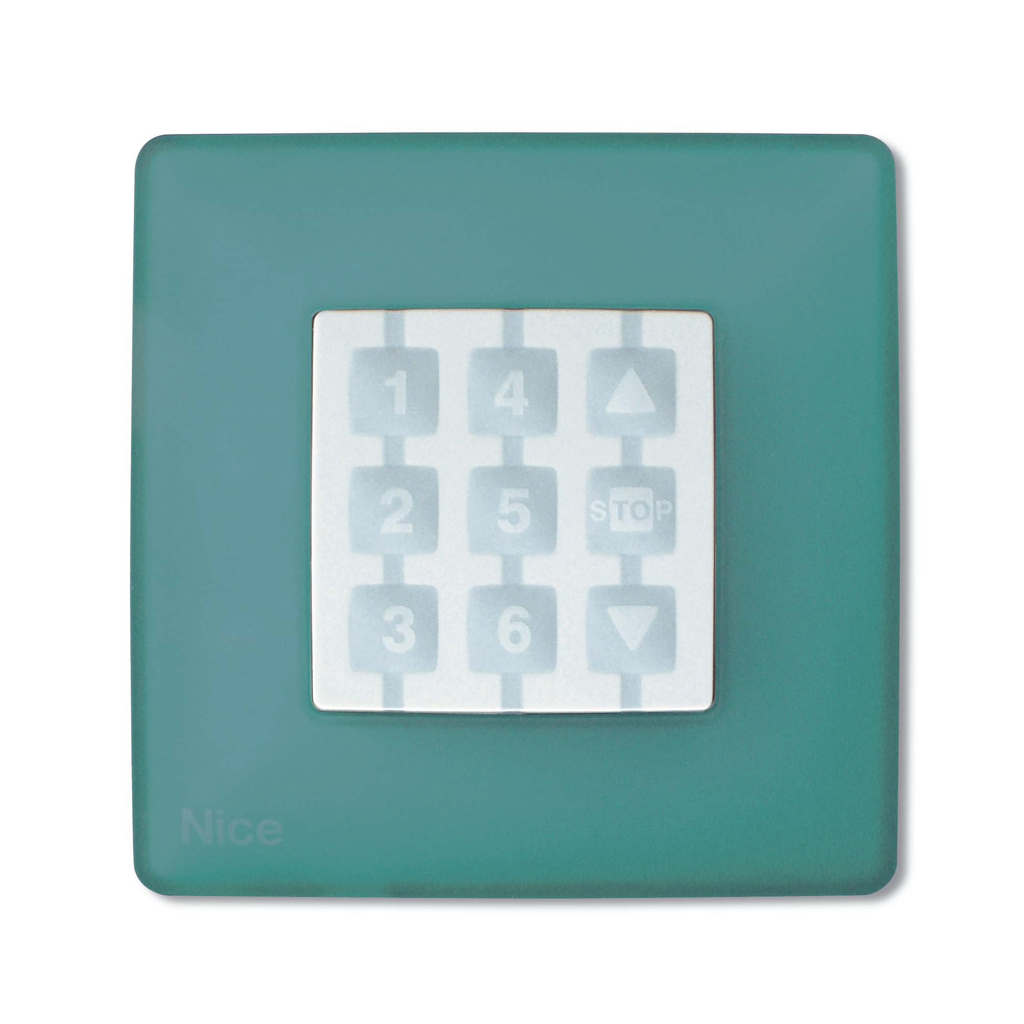 Nice - Plaque murale Opla _ carrée, vert eau