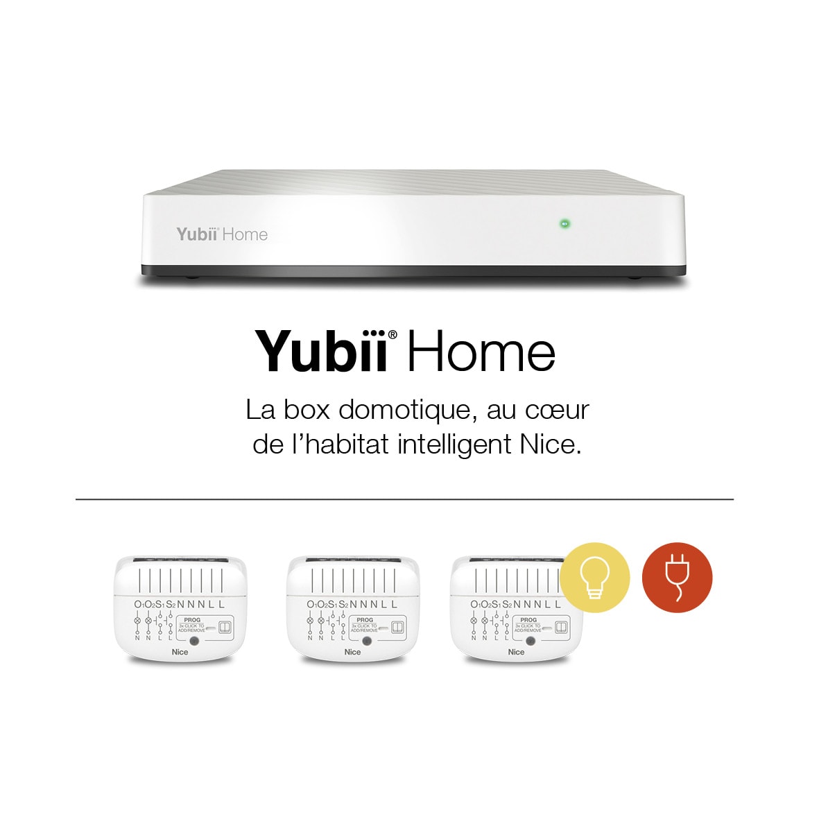 Nice - Kit box domotique  Yubii-Home + 3 micromodules On/Off-Control Z-Wave