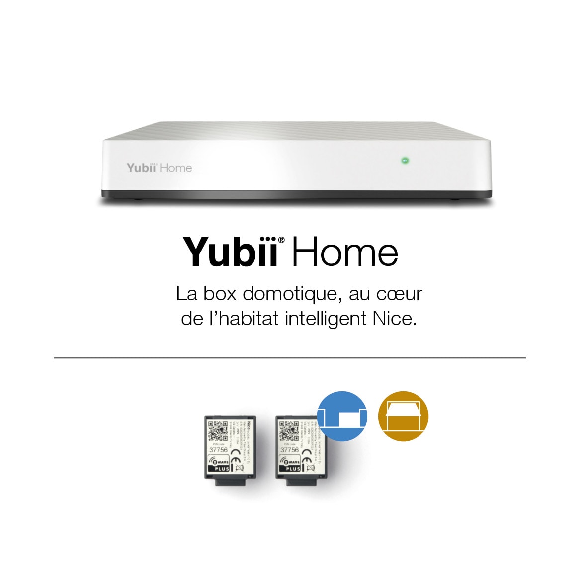 Nice - Kit box domotique  Yubii-Home + 2 modules BiDi-Zwave