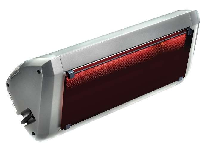 Star Progetti - Chauffage IRC Heliosa 9.1 2000 Watts - Amberlight - Verre White Screen - Silver