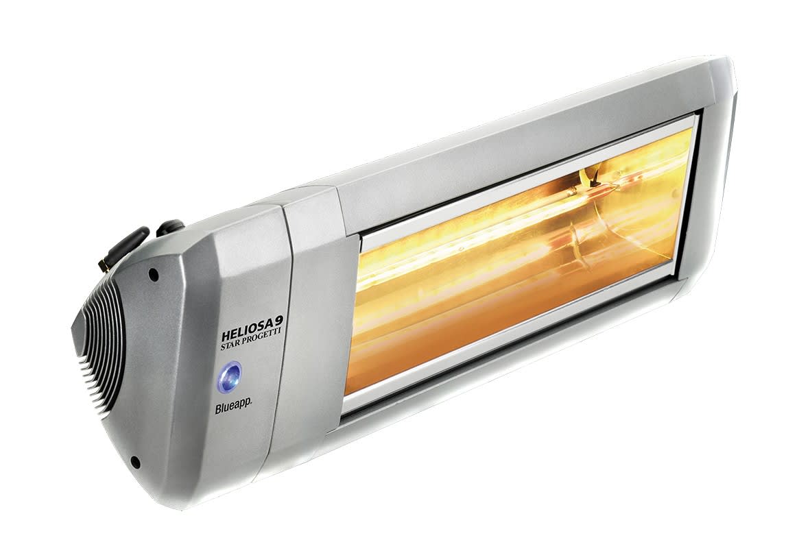 Star Progetti - Chauffage IRC Heliosa 9.2 2200 Watts - Amberlight - Bluetooth - Silver