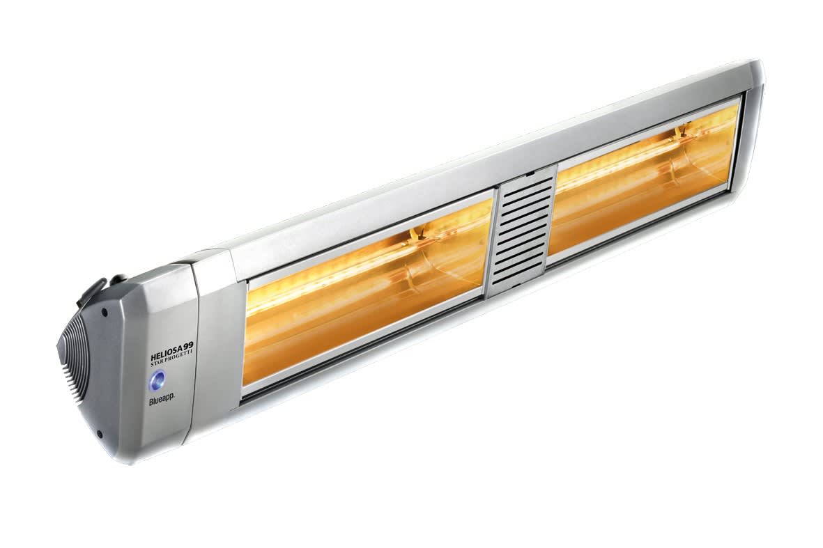 Star Progetti - Chauffage IRC Heliosa 99.2 4000 Watts - Bluetooth - Amberlight - Silver