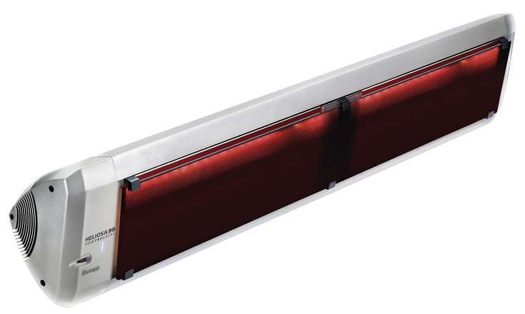 Star Progetti - Chauffage IRC Heliosa 99.3 4000 W - Bluetooth - Verre White Screen - Amberlight