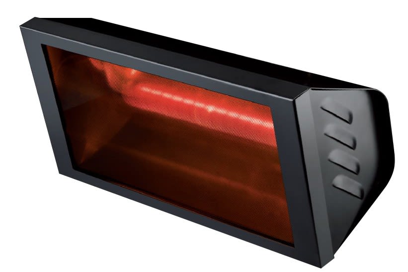 Star Progetti - Chauffage IRC IRC Helios Radiant Black 2000 Watts - mural - fer forge