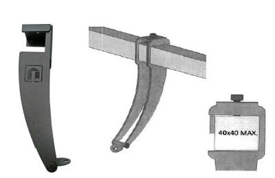 Star Progetti - Fixation sur support tubolaire. Blanc