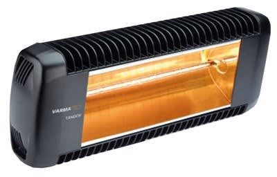 Star Progetti - Chauffage infrarouge court 1500 Watts Varma Tandem. Noir optique