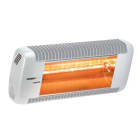 Star Progetti - Chauffage infrarouge court 2000 Watts Varma Tandem Radio. Noir optique