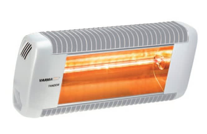 Star Progetti - Chauffage infrarouge court 2000 Watts Varma Tandem Radio. Blanc