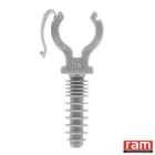 Ram - SACH 10 CLIPEO GRIS SIMPLE 16 mm
