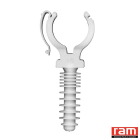 Ram - SACH 10 CLIPEO BLANC SIMPLE 16 mm