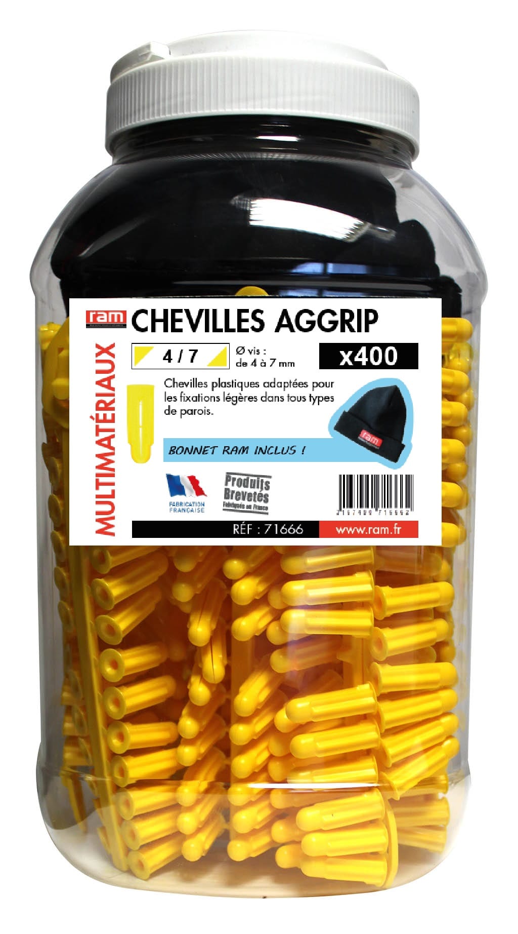 Ram - BIDON 400 CHEV AGGRIP 4-7+LOT