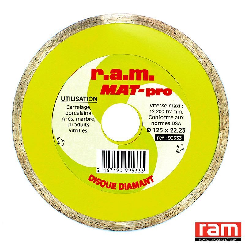 Ram - DISQUE DIAMANT J.CT MAT-PRO 125