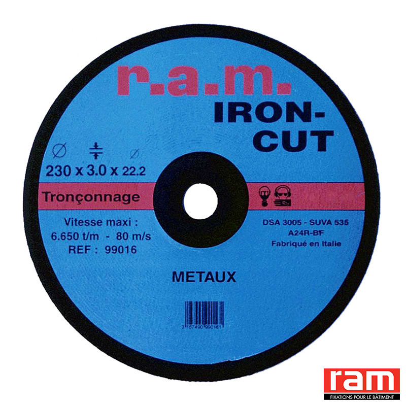 Ram - DISQUE TRONC. METX IRON-CUT 125x1.6