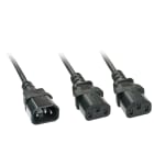 Lindy - Rallonge secteur C14 vers 2x C13, 2m