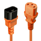 Lindy - Rallonge secteur C14 vers C13, orange, 0.5m