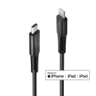 Lindy - Câble renforcé USB type C vers Lightning, charge & synchro, 3m