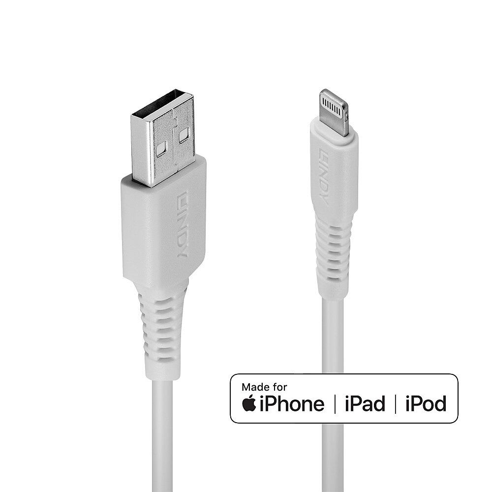 Lindy - Cable USB Type A vers Lightning Blanc, 2m