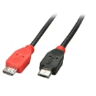 Lindy - Câble OTG USB 2.0 Type Micro-B vers Micro-B, 1m