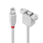 Lindy - Rallonge USB 2.0 type B/B, gris clair, 1m