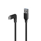 Lindy - Câble USB 3.2 Type A vers C coudé, 10Gbit/s, 1m