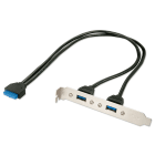Lindy - Adaptateur slot USB 3.0, 2 x USB 3.0 prises Type A