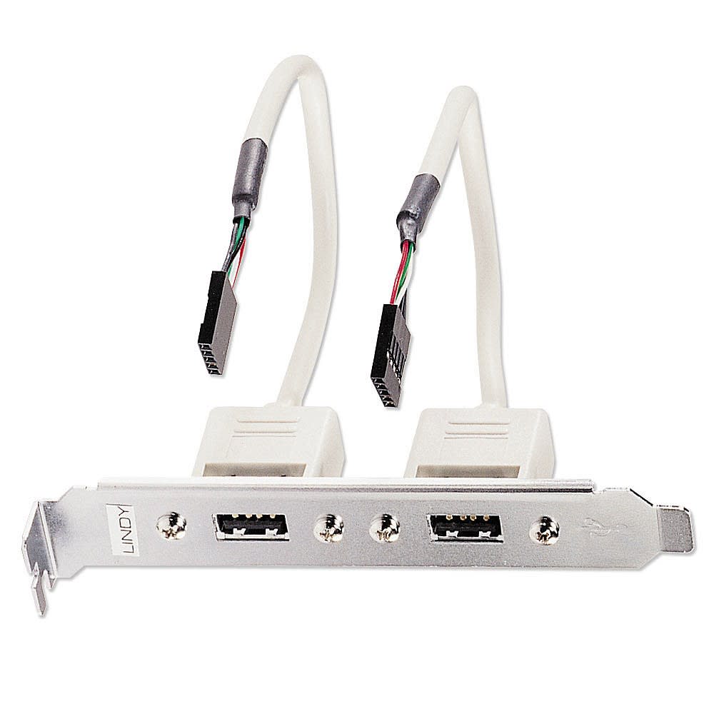 Lindy - Equerre USB, 2 x IDC 5 pins, câbles 20cm