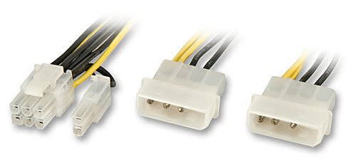 Lindy - Câble adaptateur interne graphique SLI pour cartes PCIe avec prise 6pins ou 8pin