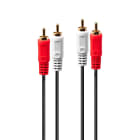 Lindy - Cable audio Premium 2x RCA male vers 2x RCA male, 5m