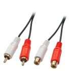 Lindy - Rallonge audio Premium 2x RCA (Cinch), 2m