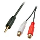 Lindy - Cable audio Premium 2 x RCA (Cinch) femelle vers jack 3,5mm male, 25cm