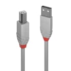 Lindy - Cable USB 2.0 type A vers B, Anthra Line, Gris, 3m
