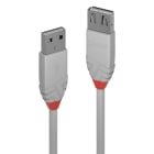 Lindy - Rallonge USB 2.0 type A, Anthra Line, Gris, 0.2m