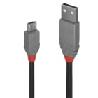 Lindy - Câble USB 2.0 type A vers Micro-B, Anthra Line, 2m