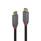 Lindy - Cable USB 3.2 type C vers C, 20Gbit-s, 5A, PD, Anthra Line, 1m