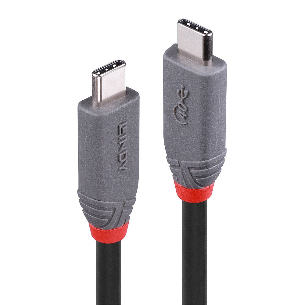 Lindy - Cable USB 4 Type C vers C, 40Gbit-s, Anthra Line, 0.8m