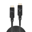 Lindy - Câble 30m Micro-HDMI 4K60 Hybride Fibre Optique, Connecteurs HDMI & DVI fournis