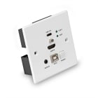 Lindy - Plaque murale UK extender HDBaseT Cat.6 KVM HDMI 4K60 & Type C, 150m, émetteur