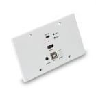 Lindy - Plaque murale EU extender HDBaseT Cat.6 KVM HDMI 4K60 & Type C, 150m, émetteur