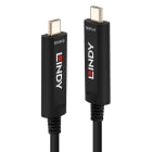 Lindy - Câble Hybride Fibre Optique USB Type C Vidéo, 15m, Audio / vidéo uniquement