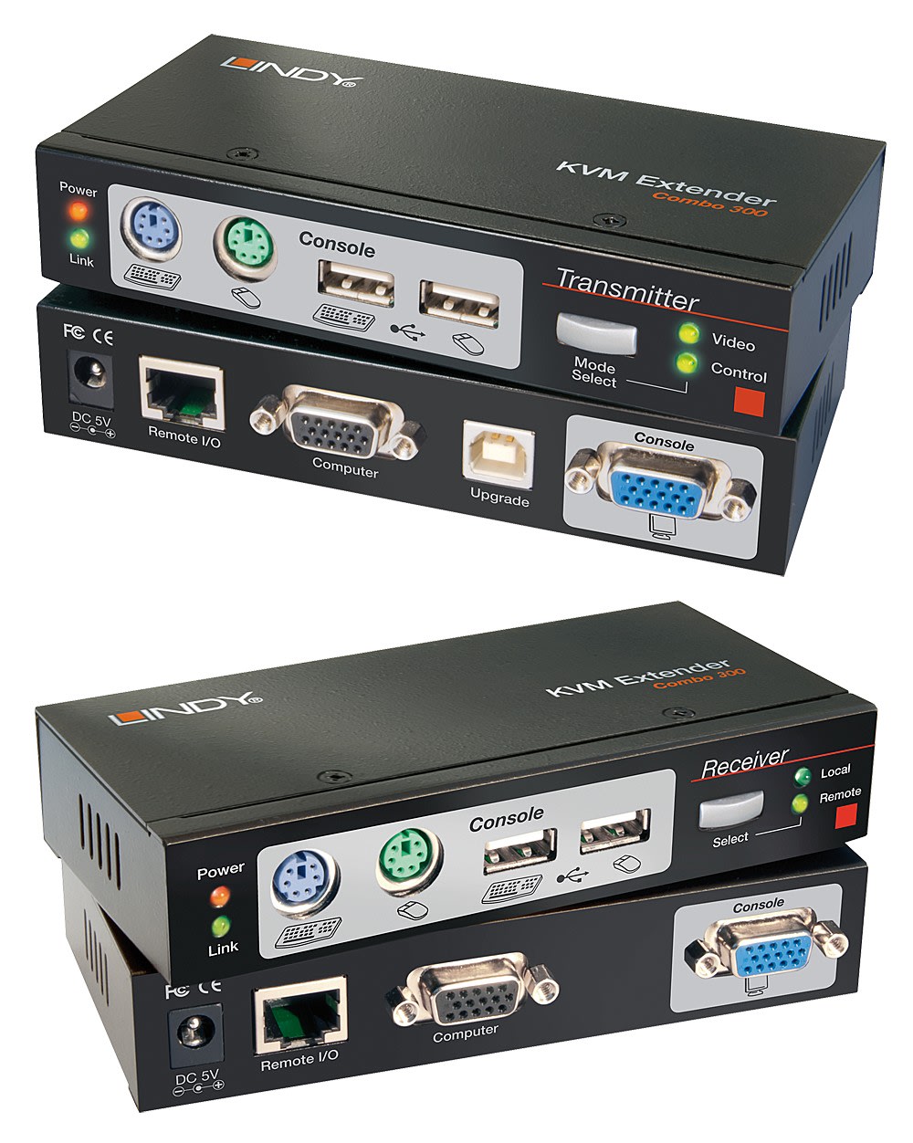 Lindy - Extender KVM Combo Cat.6 VGA, USB & PS/2, 300m