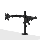 Lindy - Support d'écran double fixe et ajustable - Noir