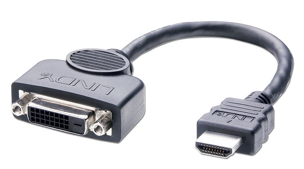 Lindy - Câble adaptateur HDMI A mâle / DVI-D femelle, 0.2m