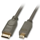 Lindy - Cable micro HDMI - mini HDMI, compatible HDMI 2.0 Ultra HD, 0.5m