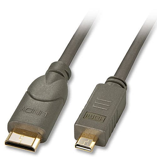 Lindy - Câble micro HDMI® / mini HDMI®, compatible HDMI 2.0 Ultra HD, 1.5m