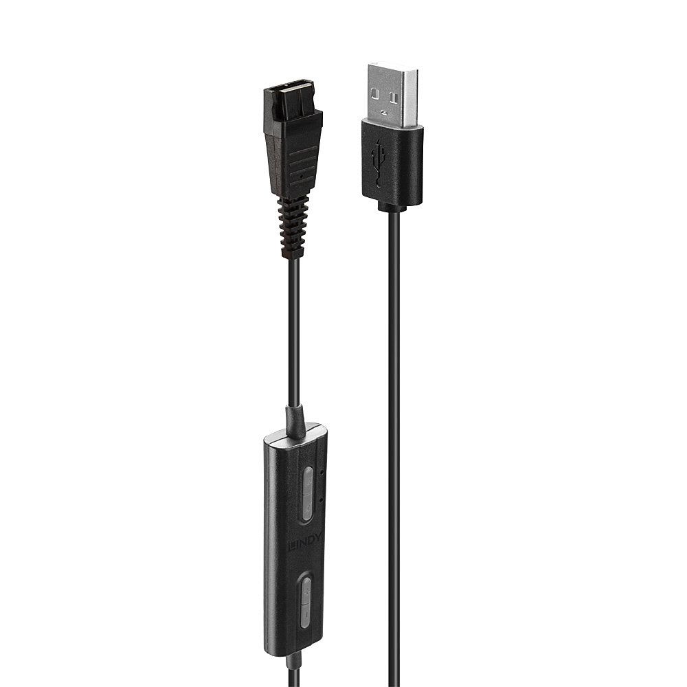 Lindy - Adaptateur pour casque USB Type A vers Quick Disconnect (Plantronics)