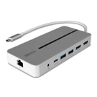 Lindy - DST-Mx Duo, Mini Docking Station USB-C pour Laptop/MacBook avec prise en charge