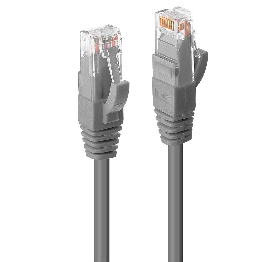 Lindy - Cable reseau Gris Cat.6 U-UTP LSZH, 2m